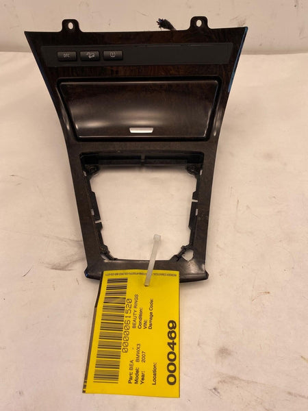 2007 BMW X3 Front Center Console Shift Shifter Bezel w/ Ashtray and Lighter OEM