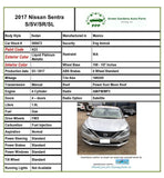 2017 NISSAN SENTRA Front Brake Backing Plate Left Driver & Right Passenger Side