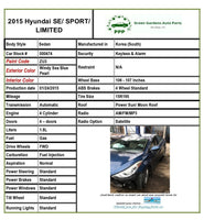 2015 HYUNDAI ELANTRA Rear Back Door Upper & Lower Hinge Right Passenger Side RH