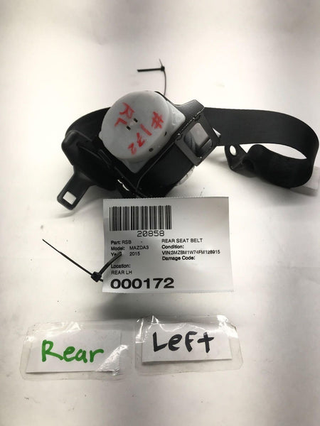 2015 MAZDA 3 Rear Back Seat Lap & Shoulder Belt Left Driver Side LH OEM Mazda3