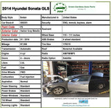 2011 - 2014 HYUNDAI SONATA Trunk Decklid w/ Rear Camera Paint Code P3 Metallic