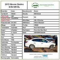 2013-2019 NISSAN SENTRA Master Cylinder w/ Fluid Bottle Vehicle Dynamic Control
