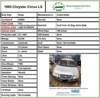 1995 - 1999 CHRYSLER CIRRUS 2.5L 6 Cylinder Air Conditioner Compressor Assembly