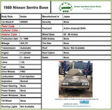 1987 - 1990 NISSAN SENTRA Sedan 2-door Quarter Glass Window Right Passenger Side