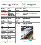 2006 MERCEDES BENZ CLS500 5.0L RWD Front Disc Brake Caliper Left Driver Side LH