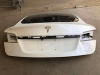 2015 TESLA S Hatchback Rear Decklid Hatch Tailgate Paint Code PPSW White OEM