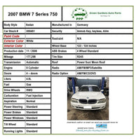 2007 BMW 750 SERIES 4.8L Front Engine Sensor For Oxygen OEM