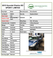 2015 HYUNDAI ELANTRA 1.8L Front and Rear Sensor For Oxygen OEM
