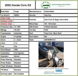 2002 Honda Civic Parking Emergency Brake Handle Lever Assembly 1.7L Coupe OEM M