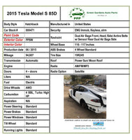 2015 TESLA Model S Hatchback Front Overhead Sunroof Roof Glass Panoramic View