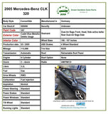 1998 - 2005 MERCEDES CLK 3.2L 6 Cylinder RWD Engine Motor 113K Miles