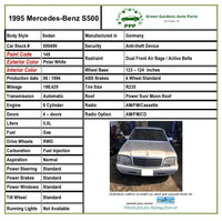 1994-1999 MERCEDES S-CLASS S500 Sedan Overhead Ceiling Sun Roof Moon Roof Glass