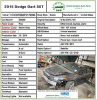 2014 - 2016 DODGE DART Steering Column Floor Shift 2.4L Automatic Transmission