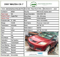 MAZDA CX7 Airbag Air Bag Front Roof Curtain SRS Safety Right Passenger RH OEM