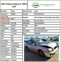 2005 SUBARU IMPREZA Anti-lock Brake Parts ABS Pump Manual Transmission OEM M