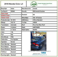 2006 - 2011 HONDA CIVIC LX Sedan Rear Door 4-doors Blue Right Passenger Side OEM