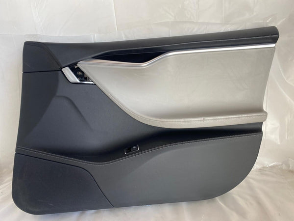 2014 TESLA Model S Hatchback Front Door Trim Panel Black Right Passenger Side