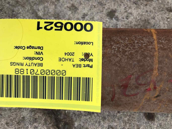 2000 - 2005 CHEVY TAHOE RWD 4x2 Rear Drive Shaft 3.73 Ratio