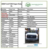 2005 - 2010 FORD F250 SD PICKUP Hydro Boost Hydroboost Power Brake Booster