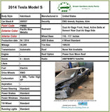 2014 TESLA S Rear Door Shell Paint Code PMMB Pacific Blue Metallic Right Side RH