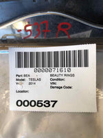 2014 TESLA S Rocker Molding Side Skirt PMMB Pacific Blue Metallic Passenger Side
