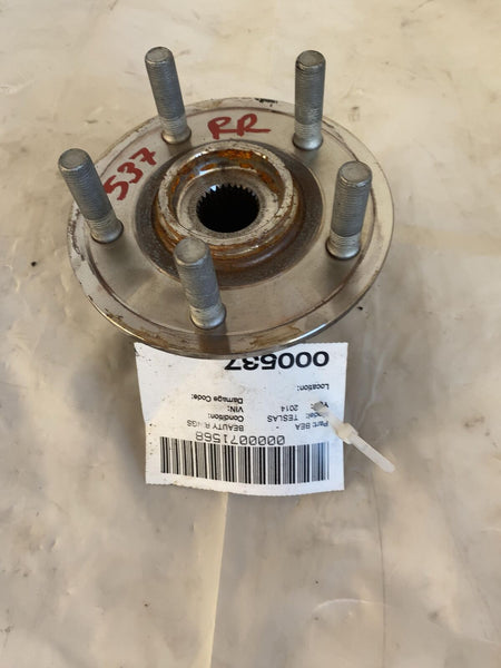 2014 TESLA S 2014 TESLA S Hatchback Rear Wheel Hub Bearing Passenegr Side RH